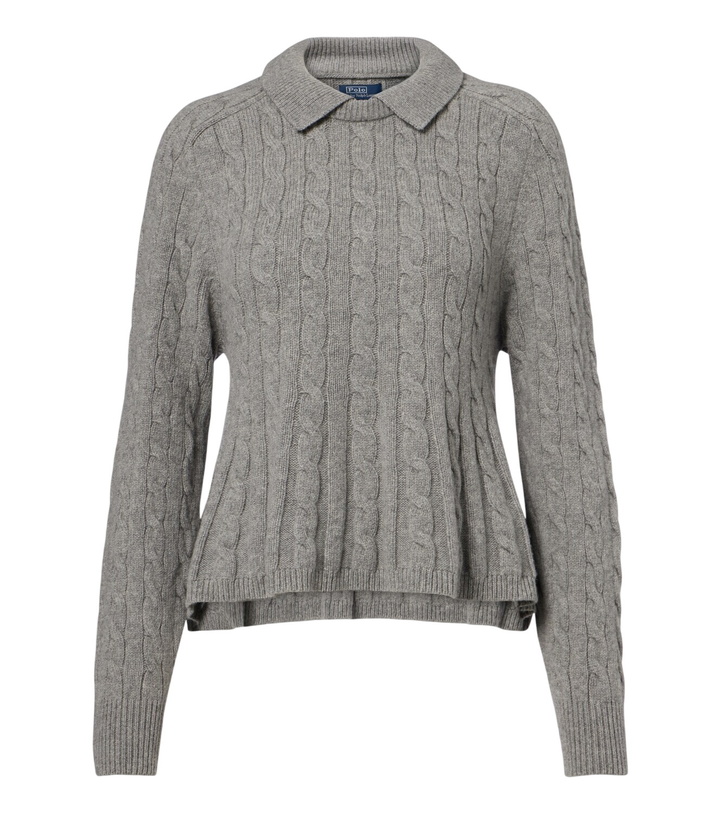 Photo: Polo Ralph Lauren Cable-knit wool and cashmere polo sweater