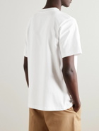 Casablanca - Triomphe D'Orange Logo-Print Organic Cotton-Jersey T-Shirt - White