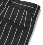 Burberry - Black Wide-Leg Pinstriped Virgin Wool-Blend Suit Trousers - Black