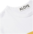 Aloye - Slim-Fit Colour-Block Cotton-Jersey T-Shirt - White