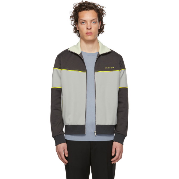 Photo: Givenchy Grey and Yellow Zip-Up Sweater