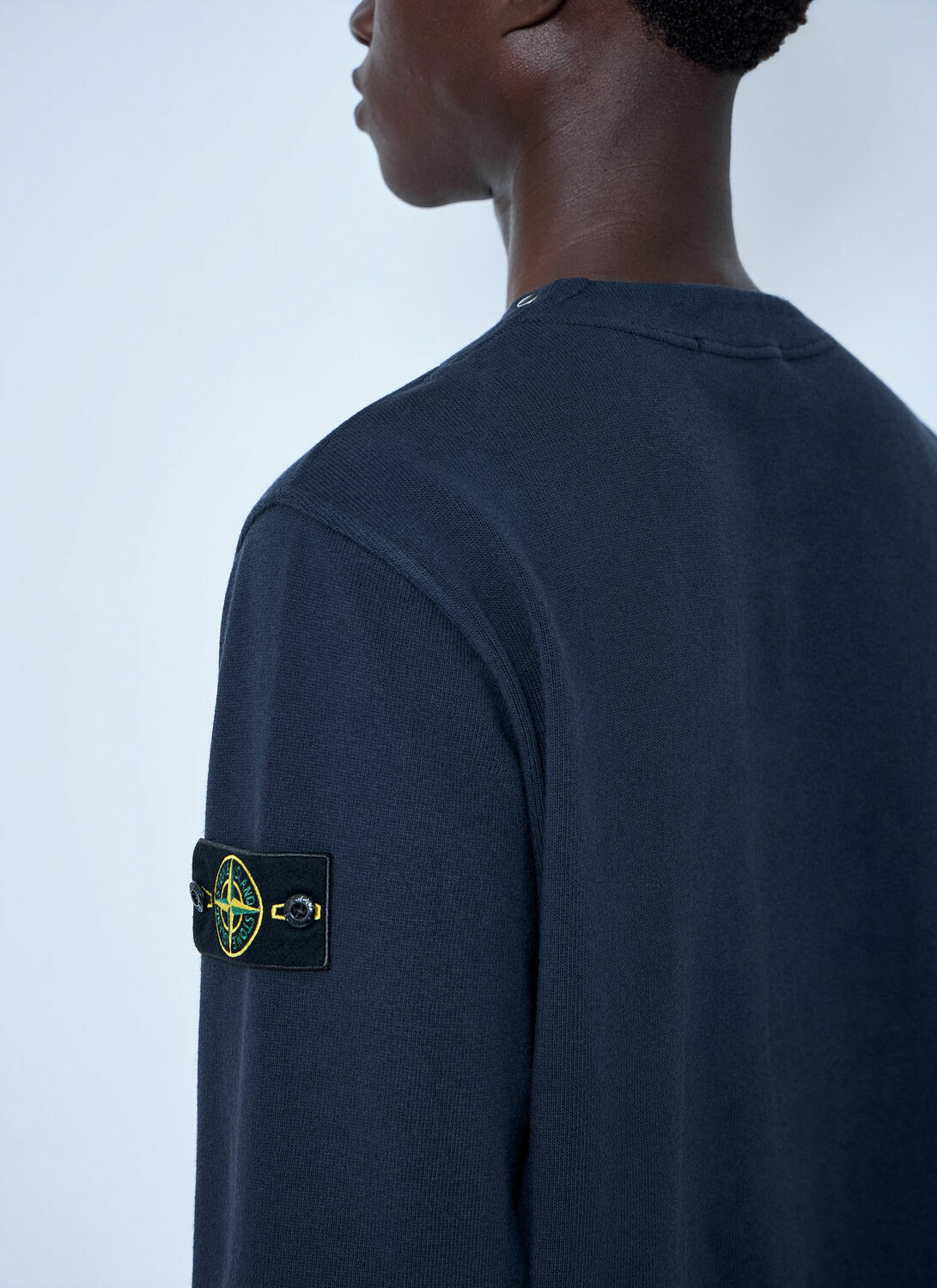 Stone Island Crewneck Sweatshirt with Sleeve Logo Patch