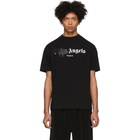 Palm Angels Black Paris Sprayed Logo T-Shirt