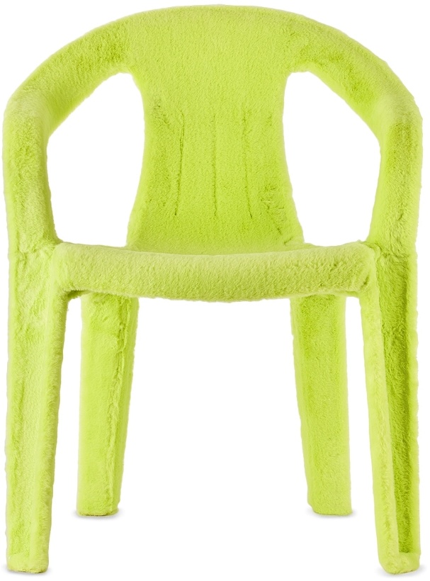 Photo: Botter Green Faux-Fur Upcycled Monobloc Chair