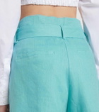 Adriana Degreas Orquidea high-rise linen shorts