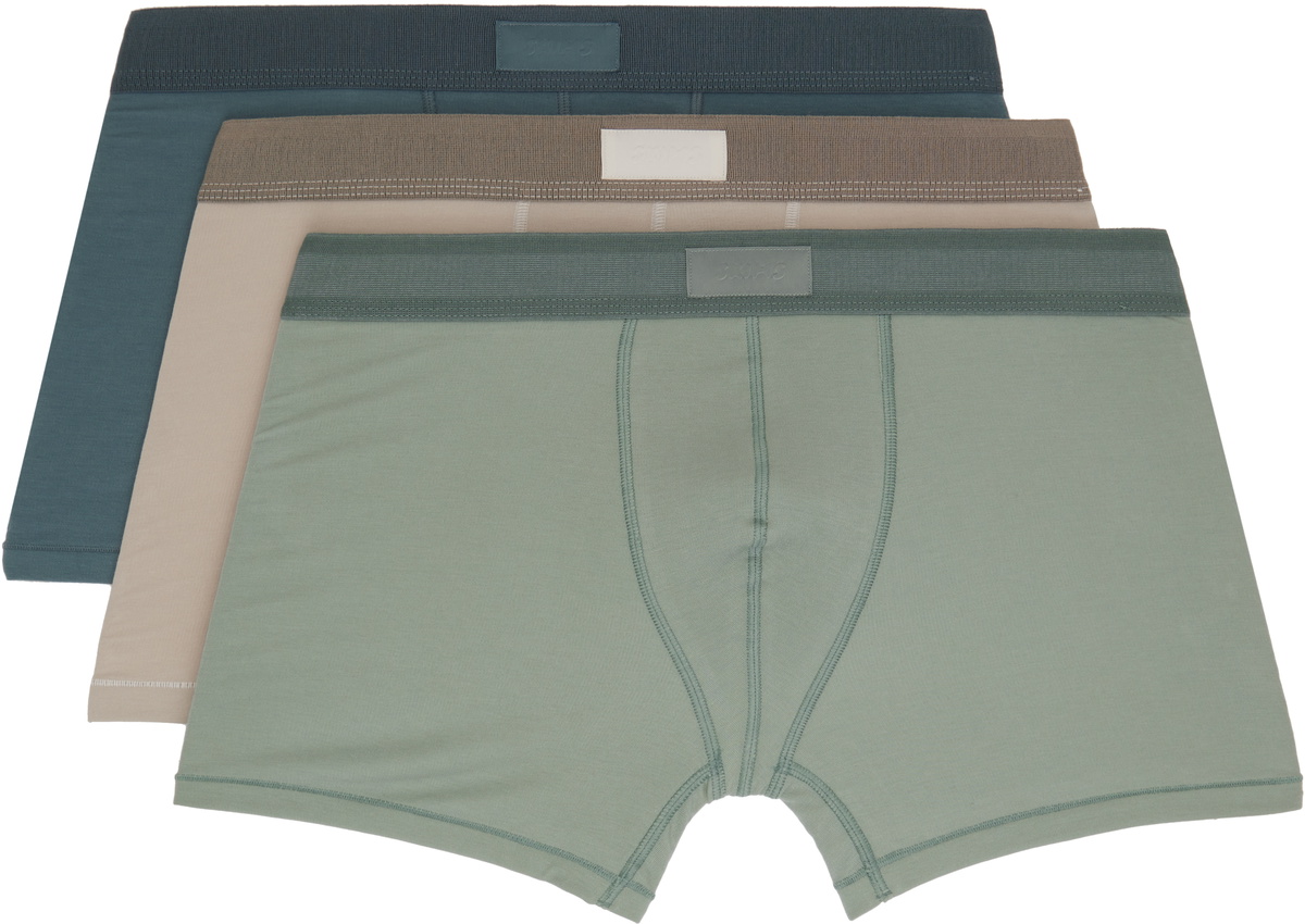 SKIMS Three-Pack Multicolor SKIMS Cotton 3 Boxer Briefs