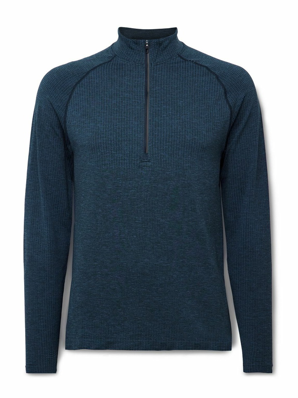 Photo: Lululemon - Metal Vent Tech Slim-Fit Stretch-Jersey Half-Zip Top - Blue