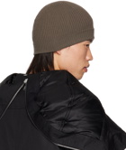 Rick Owens Gray Porterville Ribbed Beanie