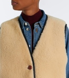 Blazé Milano Gliss leather-trimmed shearling vest