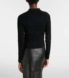 Victoria Beckham Mila ribbed-knit zip-up top