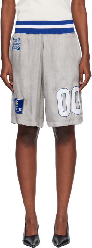 Photo: Off-White Gray Dyed Vi Sat 00 Loose Shorts
