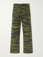 OrSlow - U.S. Army Fatigue Printed Straight-Leg Rip-Stop Cotton Trousers - Green