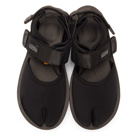 Suicoke Black Suede KAW-VS Sandals