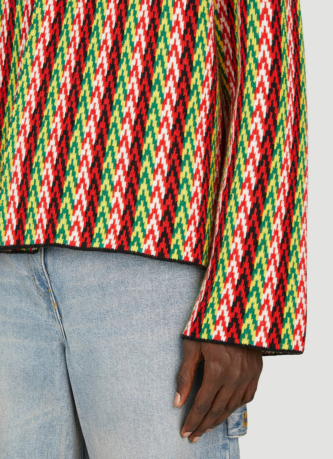 Lanvin Curb Chevron Knit Jacket