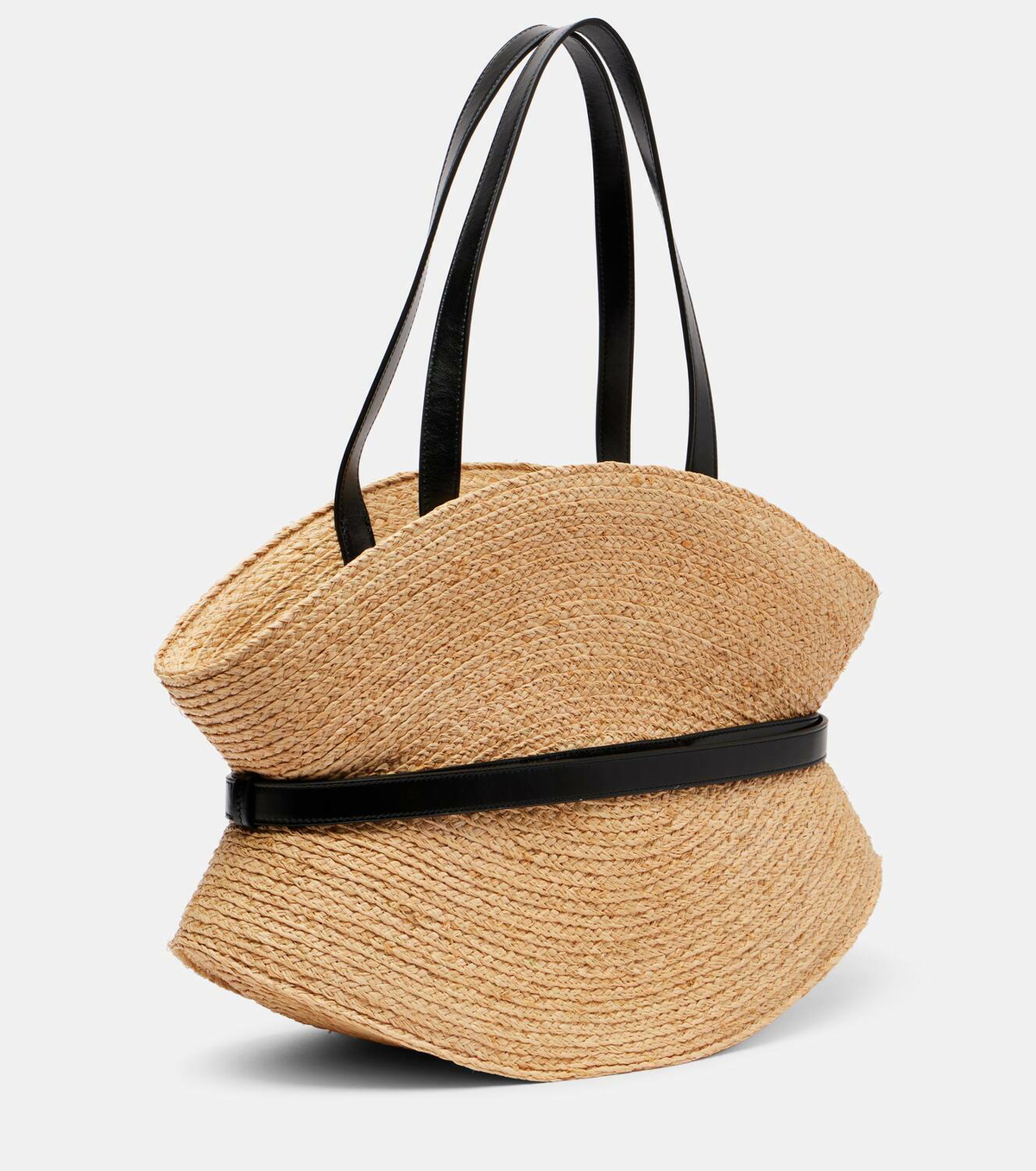 【BALMAIN】 Shuffle Medium raffia tote bag Shuffle Medium bag in raffia brown brown - Women | BALMAIN