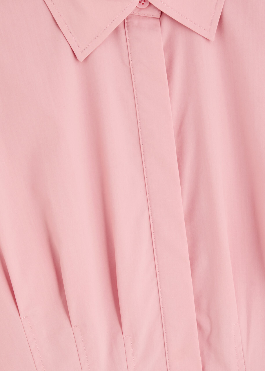 Jonathan Simkhai Jazz Cotton-blend Poplin Midi Shirt Dress Light Pink  Simkhai
