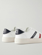 Moncler - Monaco M Striped Leather Sneakers - White