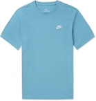 Nike - Logo-Embroidered Cotton-Jersey T-Shirt - Blue
