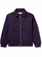 Metalwood - Throwing Fits Logo-Embroidered Quilted Cotton-Twill Jacket - Purple