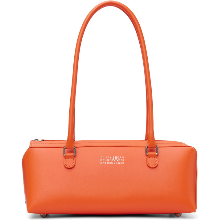 Photo: MM6 Maison Margiela Orange Bauletto Small Shoulder Bag