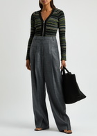 3.1 Phillip Lim Reversible Striped Knitted Cardigan Black