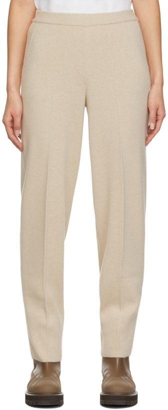 Photo: Loro Piana Beige Borgonuovo Cashmere Trousers