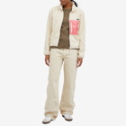 Sporty & Rich Women's Zipped Sherpa Jacket in Cream