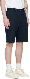 Sunspel Navy Garment-Dyed Shorts
