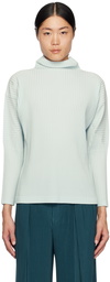 HOMME PLISSÉ ISSEY MIYAKE Blue Dolman Sleeve Turtleneck