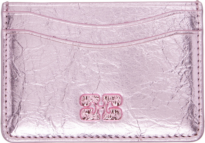 Photo: GANNI Pink Bou Metallic Card Holder
