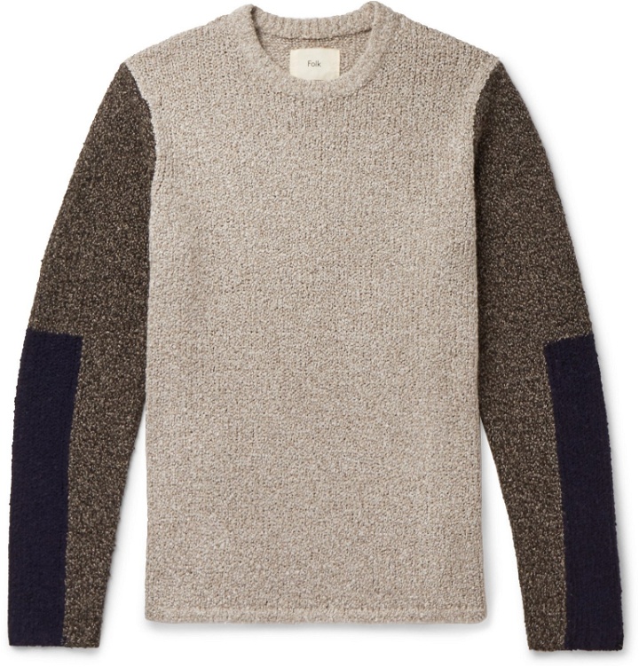 Photo: Folk - Colour-Block Knitted Sweater - Neutrals