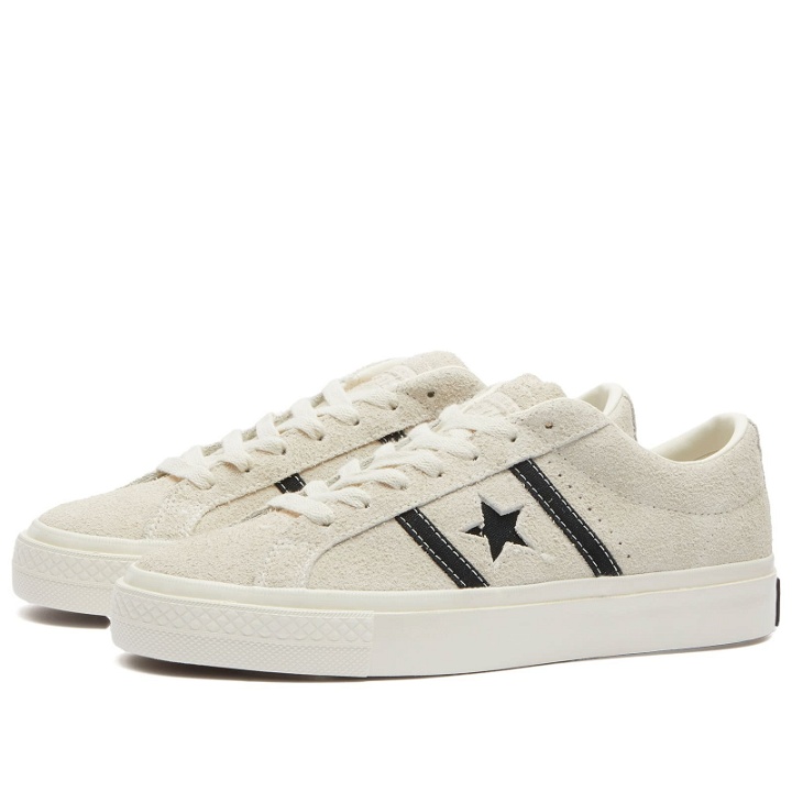 Photo: Converse One Star Academy Pro Ox Sneakers in Egret/Black
