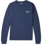 AFFIX - Logo-Print Fleece-Back Cotton-Jersey Sweatshirt - Blue