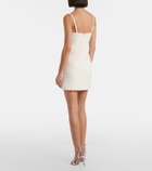 Area Embellished tweed minidress