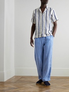 Polo Ralph Lauren - Straight-Leg Linen-Chambray Drawstring Trousers - Blue