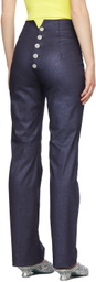 Maisie Wilen Indigo Shimmer Contra Jeans
