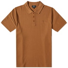 A.P.C. Men's Antoine Logo Polo Shirt in Caramel