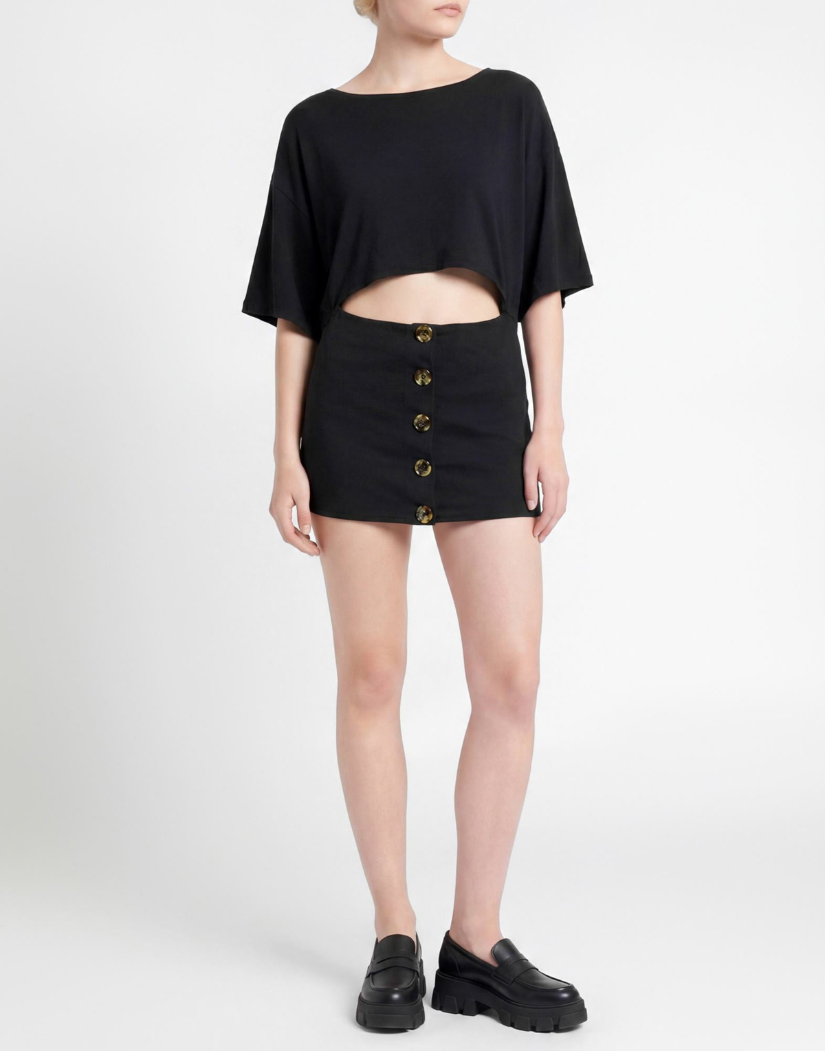 A. w.a. k.e. Mode Womens Top in Black