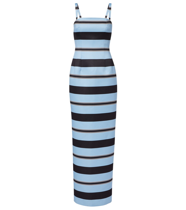 Photo: Emilia Wickstead Regina striped taffeta faille maxi dress