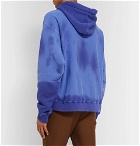 Gucci - Logo-Print Loopback Cotton-Jersey Hoodie - Blue