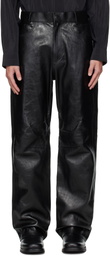 OUAT Black Office Leather Pants