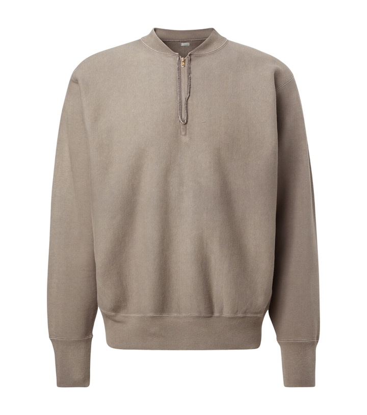 Photo: A.Presse Vintage cotton jersey half-zip sweatshirt