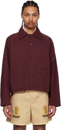 Bode Burgundy Car Jacket