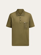 Ferragamo Mens Short-sleeved polo shirt with pocket detail in Green