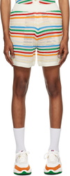 Casablanca White Striped Shorts