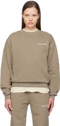 Museum of Peace & Quiet Brown Wordmark Sweatshirt