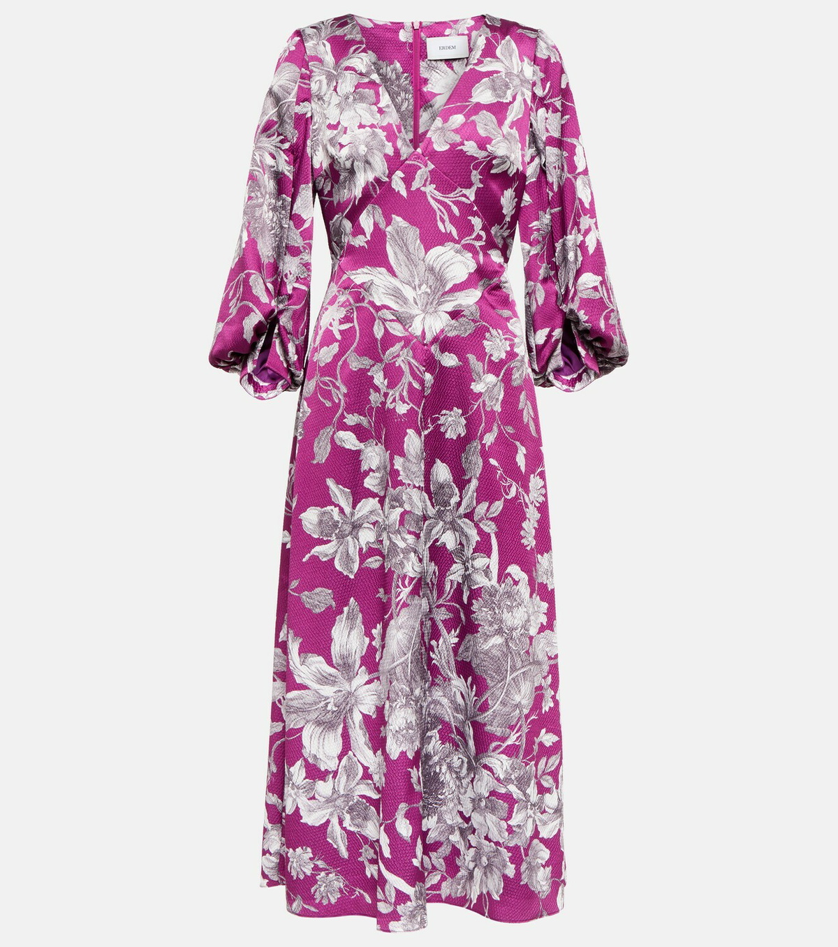 Erdem - Maxine floral satin midi dress Erdem