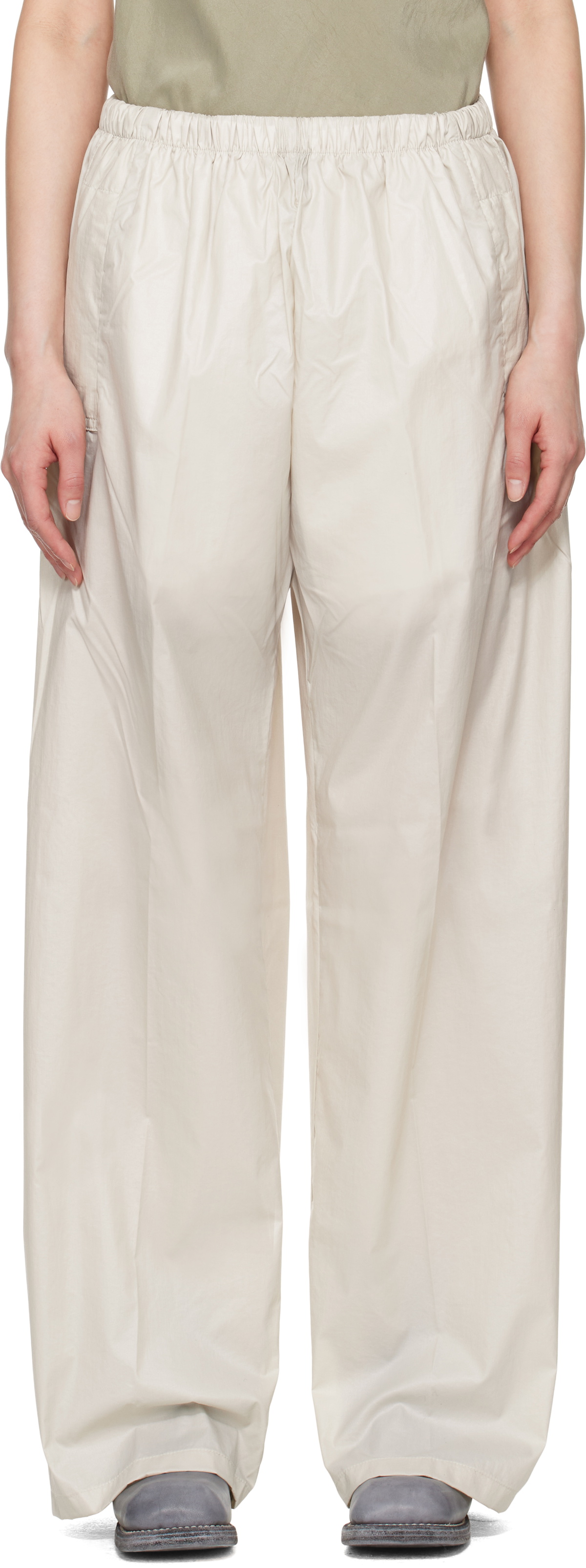 Gabriela Coll Garments Beige No.287 Technical Flap Pocket Trousers