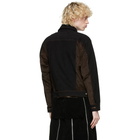 Youths in Balaclava Black and Brown Denim Colorblocked Jacket