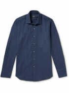 Emma Willis - Slim-Fit Brushed Cotton Shirt - Blue